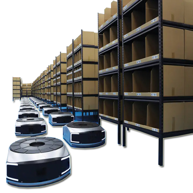 Mobile AMR&Agv Logistics Racks with Shelf to Person Automated Picking System Featuring QR Code Navigation and 5mm Accuracy