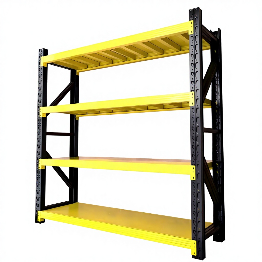 Quality 4-Layer Steel Boltless Rack Shelf for Warehouse Storage Medium Duty Powder Coated Corrosion