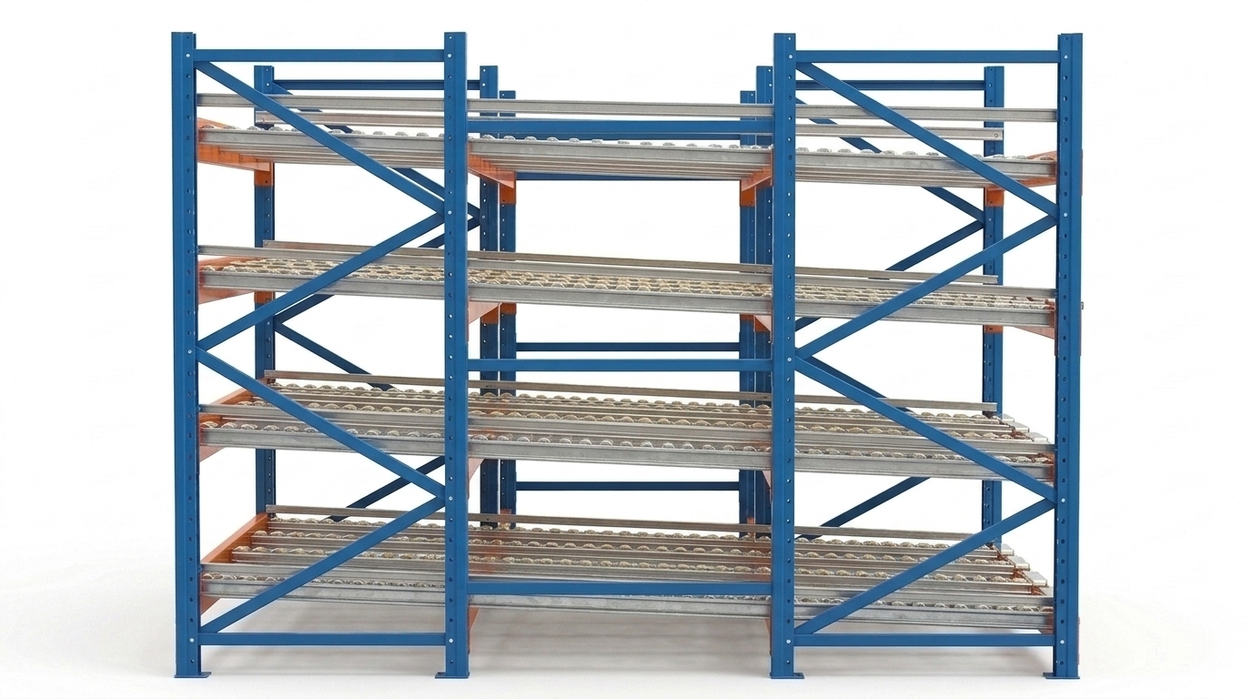Gravity Pallet Flow Rack Detail 1