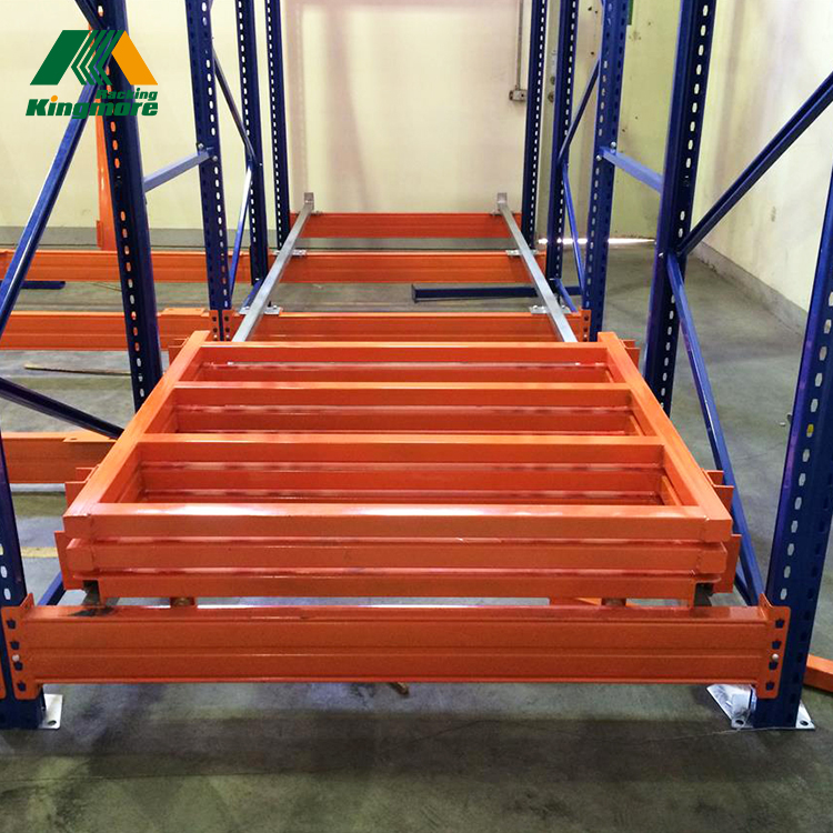Heavy Duty Push Back Rack Adjustable Warehouse Storage System Metal Pallet Rack System