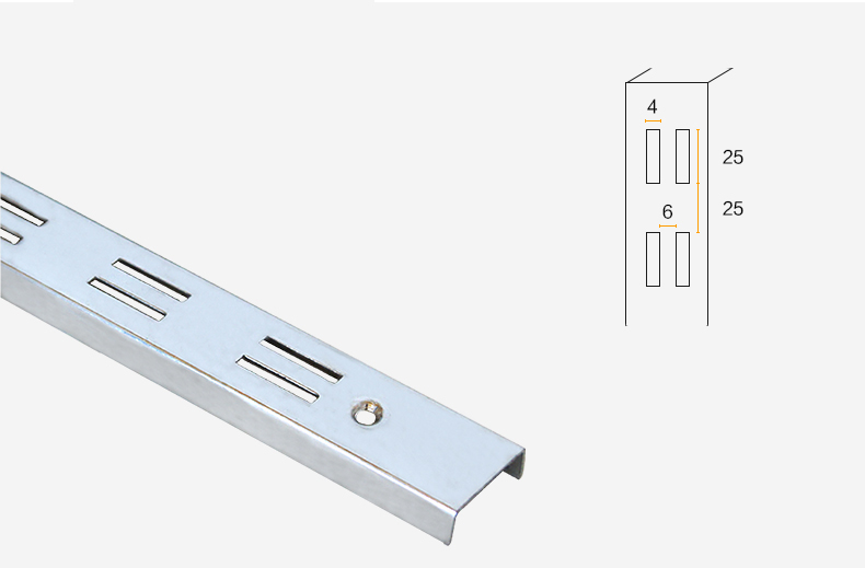 FOURGOOD Customized Racking and Shelving System Single Hole Slot Wall Upright