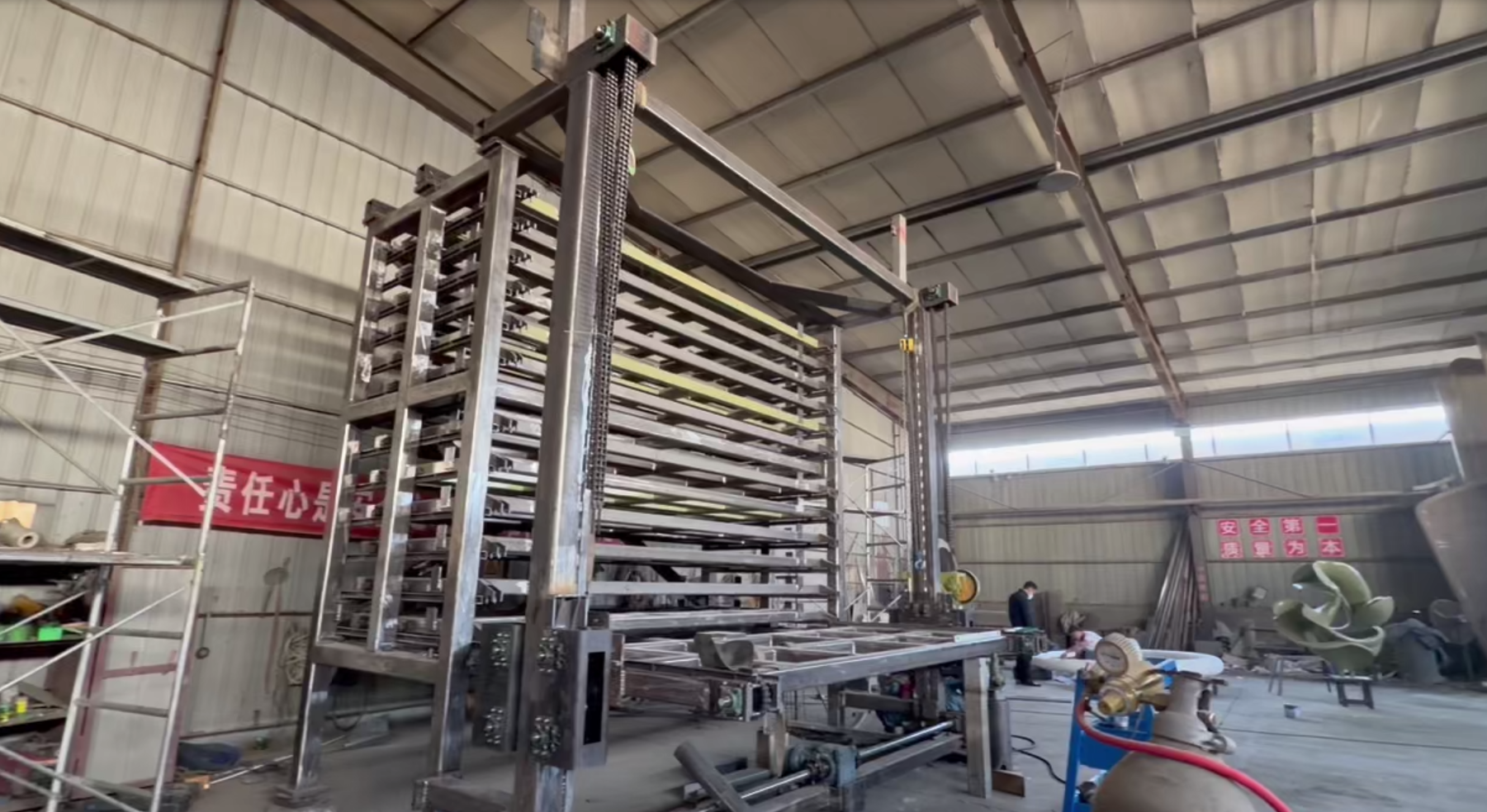 High Density 8-Layer Steel Automated Warehouse Rack System for Sheet Metal Storage Heavy Duty Anti-Rust Industrial Structure