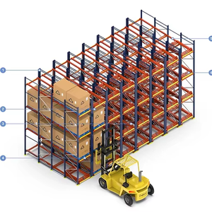 Push Back Racking Metal Pallet Racks Adjustable Push Back Rack Warehouse Storage