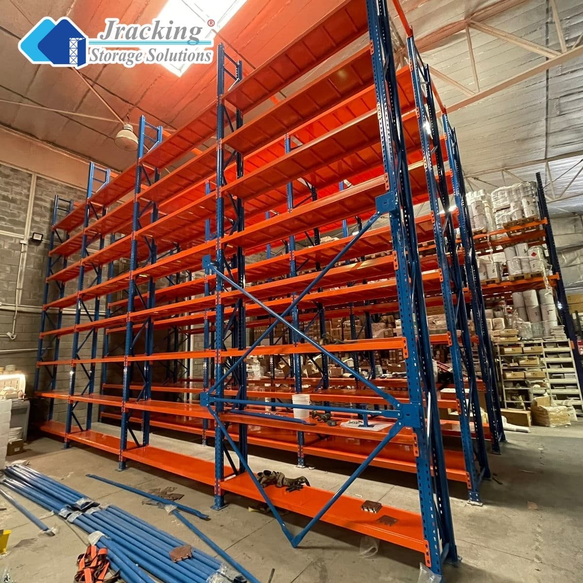 Jracking EU Standard Warehouse Storage Racks Custom Heavy-Duty Pallet Racking System for Industrial Warehouse