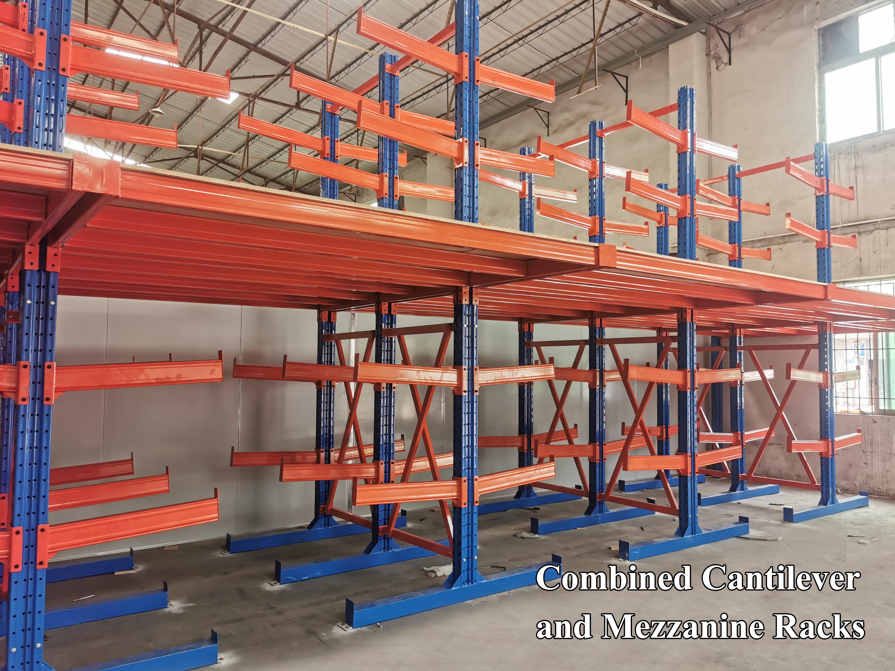 Warehouse metal pipe cantilever arm storage