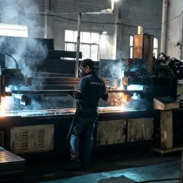 Welding racking beams
