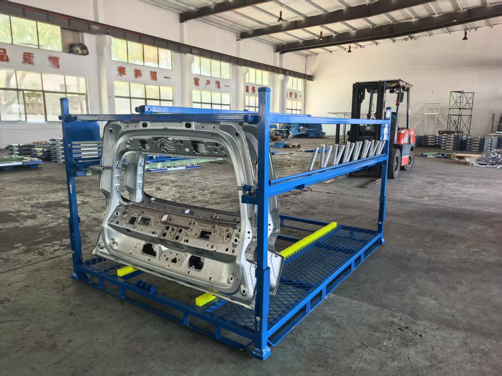 Foldable Backdoor Transport Rack with Wheels Heavy-Duty Cart for Automotive Rear Component Transfer Multiple Purpose Heavy Duty