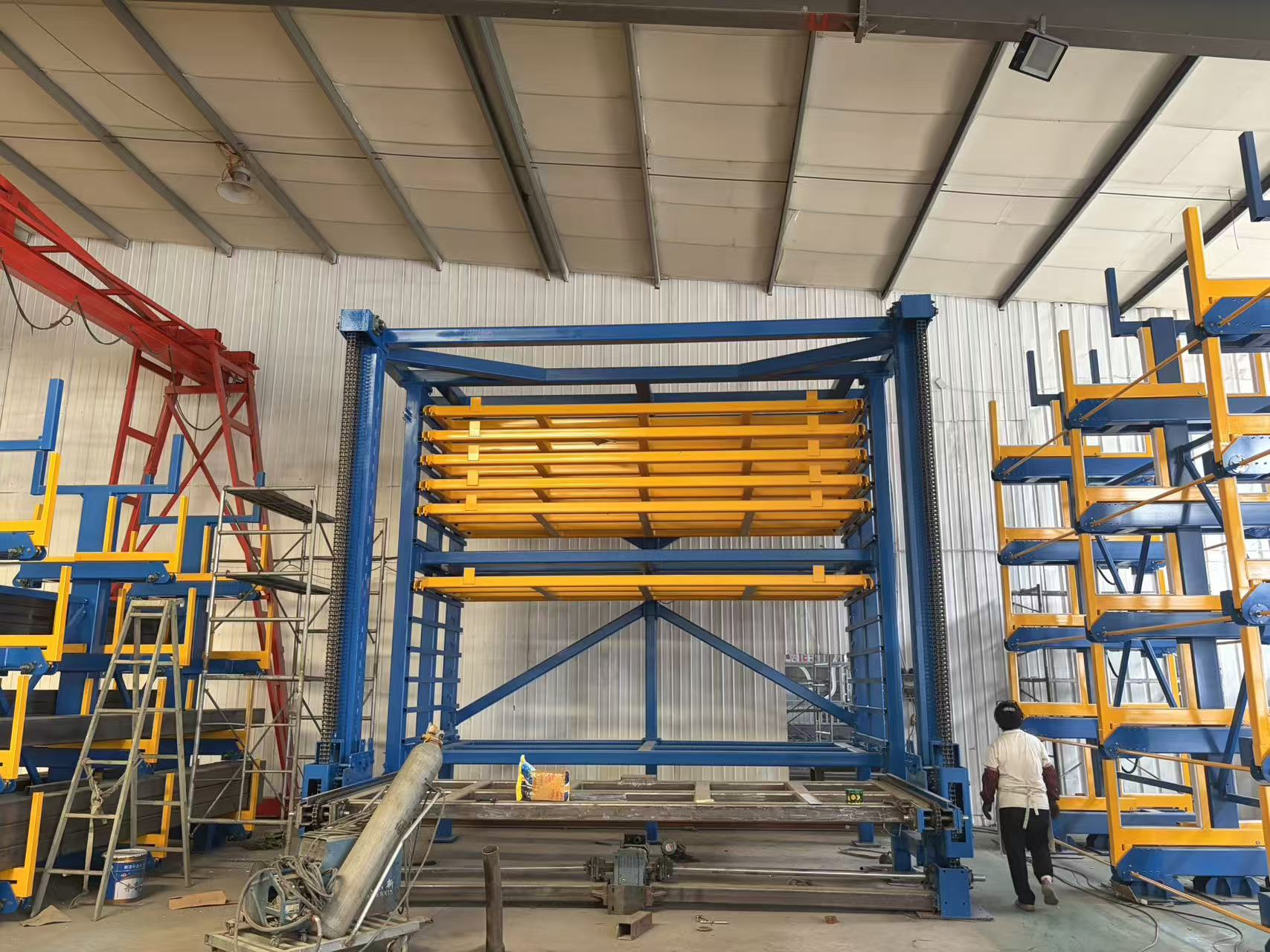 High Density 8-Layer Steel Automated Warehouse Rack System for Sheet Metal Storage Heavy Duty Anti-Rust Industrial Structure