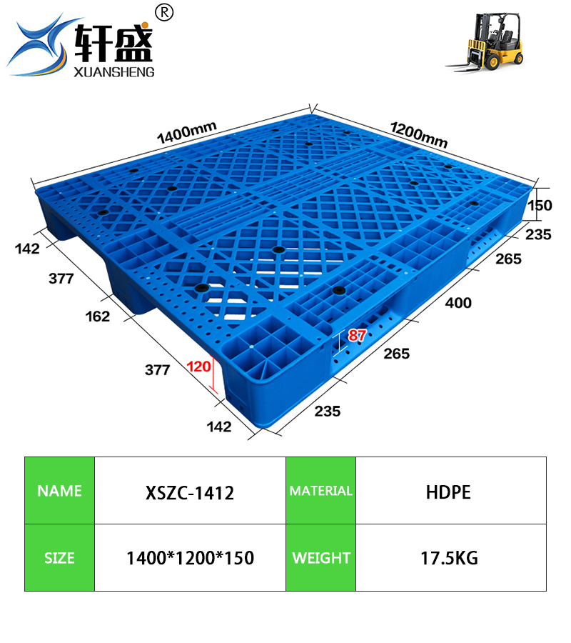 Plastic pallet structure