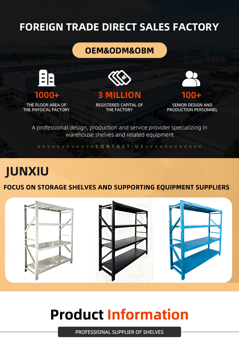 Warehouse steel storage shelf banner