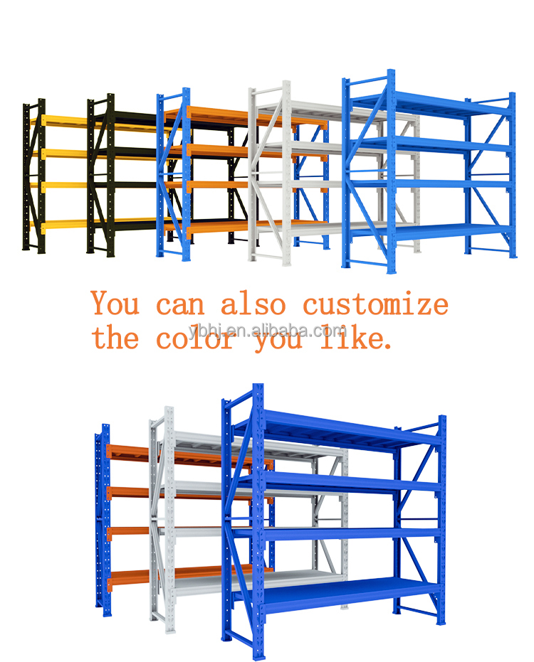 Yunbang 100-400Kg Layer Rust-Proof Industrial Display Garage Metal Storage Stacking Racks Shelves