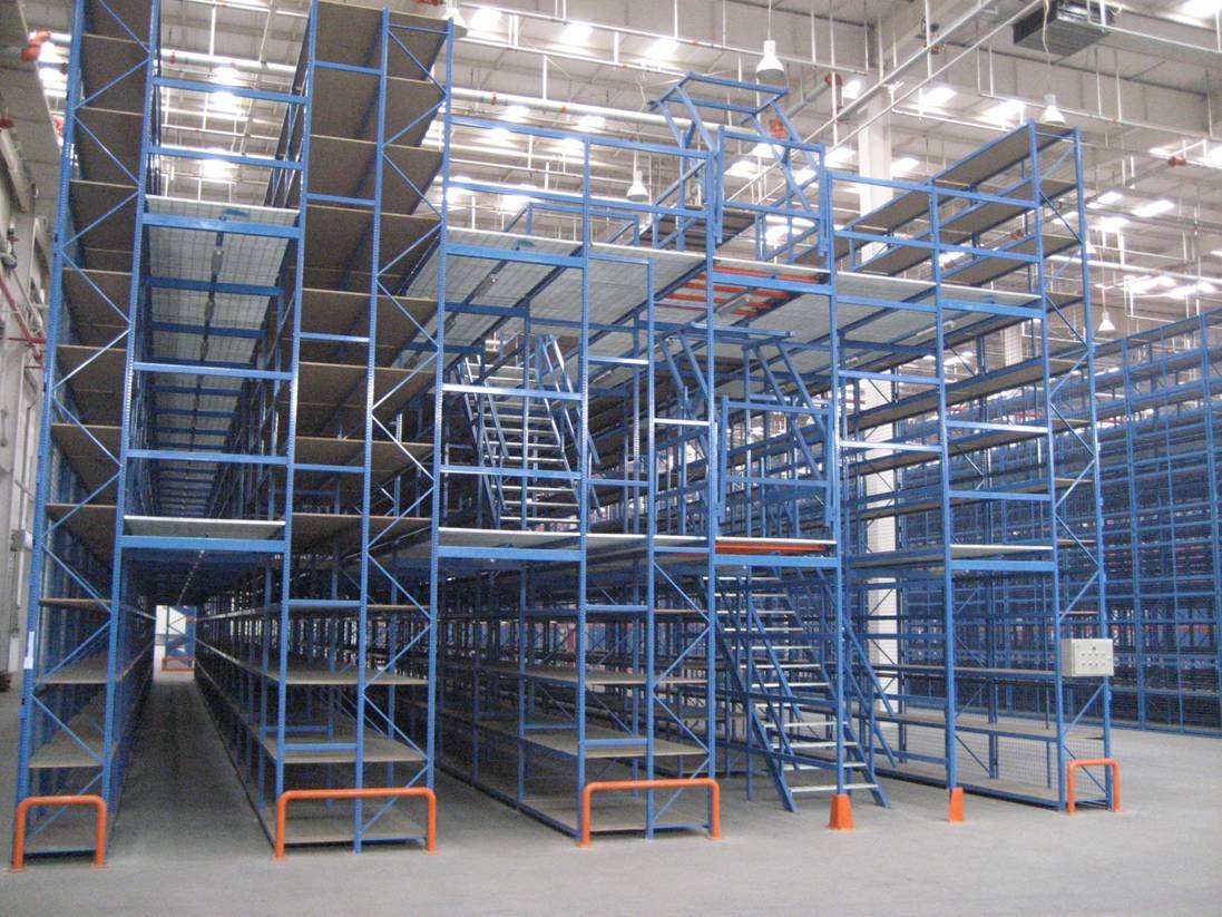 Mezzanine rack storage solution