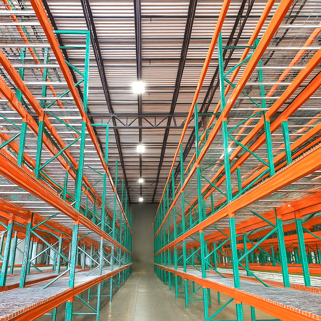 Heavy-Duty Teardrop Pallet Rack Welded Steel Upright Frame Footplate Bolt-Structured Shelves Industrial Warehouse Galvanized 12