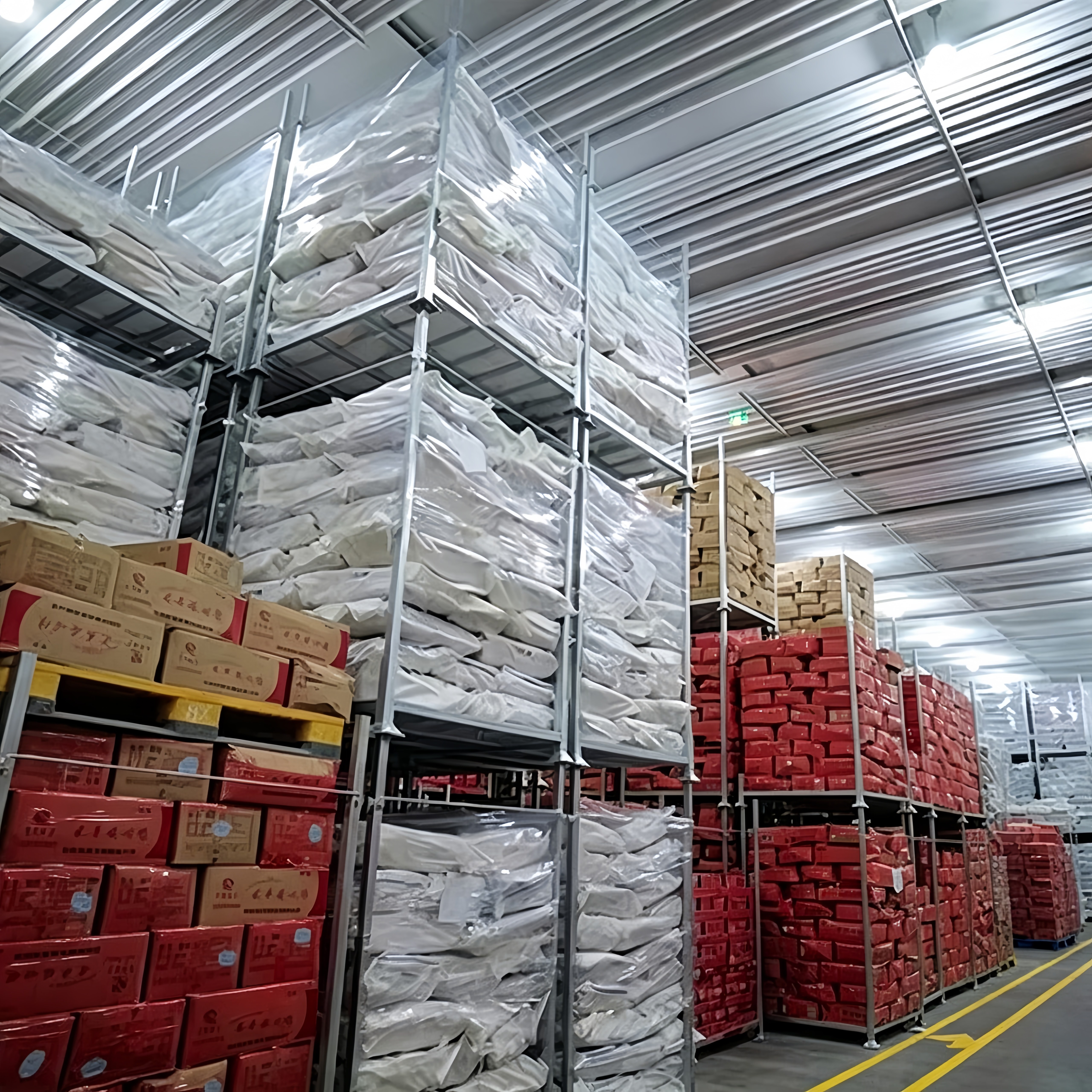 Space-Saving Steel Pallet Rack With Reinforced Tubes Adjustable Steel Post Pallet For Secure Logistics