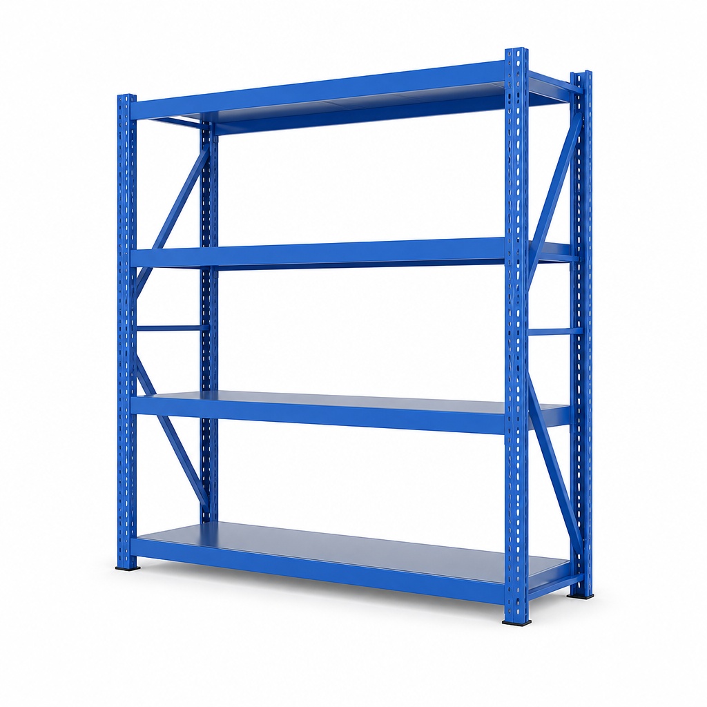 Superior Quality 4-Layer Steel Adjustable Boltless Rack Shelf Warehouse Storage Medium Duty Powder Coated Corrosion Protection