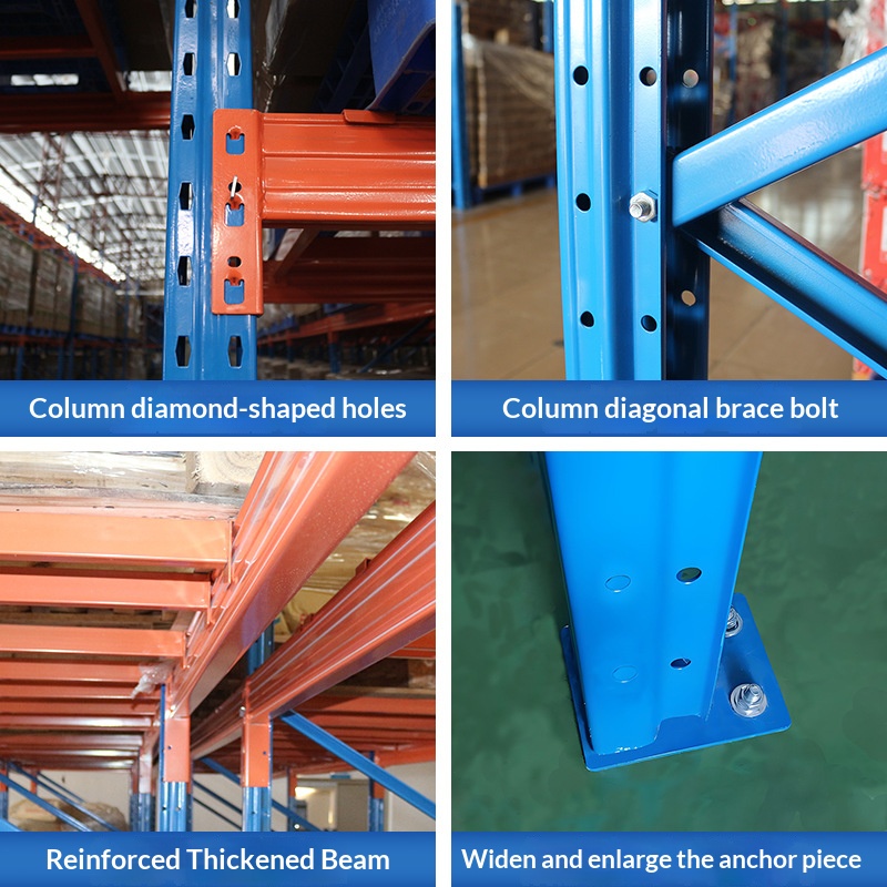 Durable Steel Racking Systems China Factory Adjustable Boltless 5-Layer Anti-Rust Warehouse Stacking Racks Xinanda Supermarkets