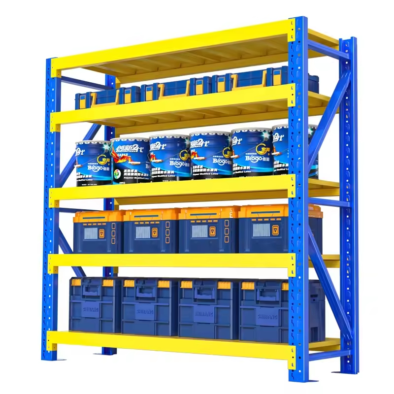 Garage Shelves Industrial Metal Shelving Stack Rack Medium Duty Steel Shelving Boltless Racking Shelves Warehouse Storage Rack