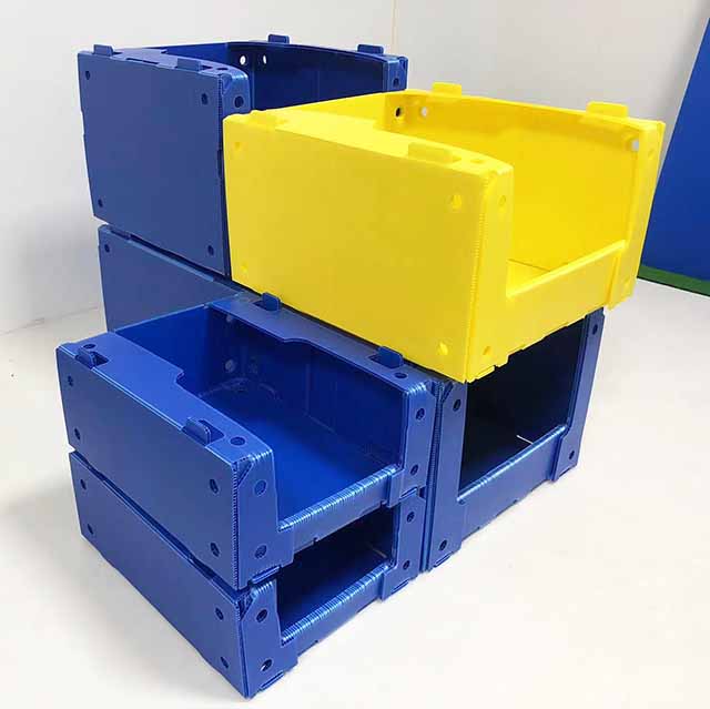 Foldable Corflute Correx Pp Corrugated Plastic Stacking Warehouse Collapsible Clothes Storage Box Plastic Picking Parts Bins