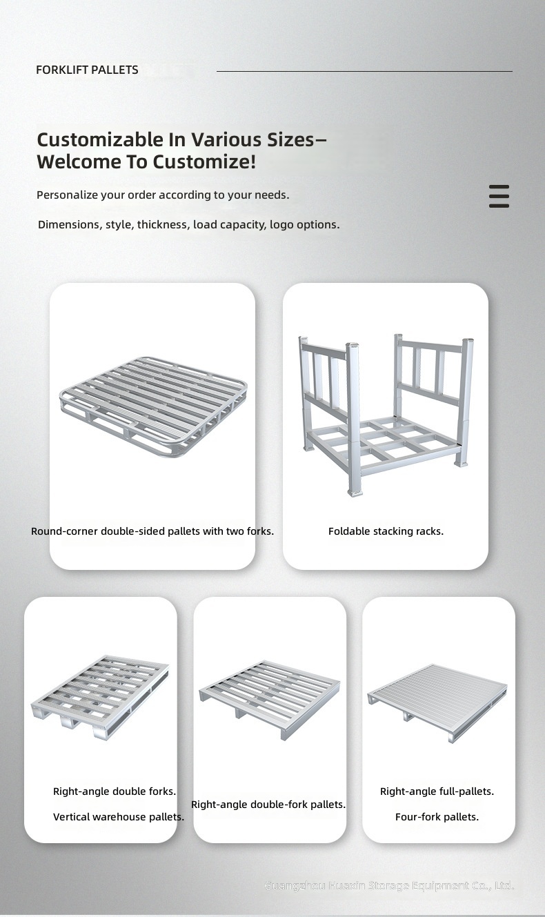 Guangzhou Custom-Made Stackable Folding Steel Pallet Racking Storage Racks Model 202537001 for Warehouse Organization Cold