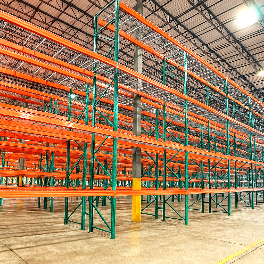Heavy-Duty Teardrop Pallet Rack Welded Steel Upright Frame Footplate Bolt-Structured Shelves Industrial Warehouse Galvanized 12