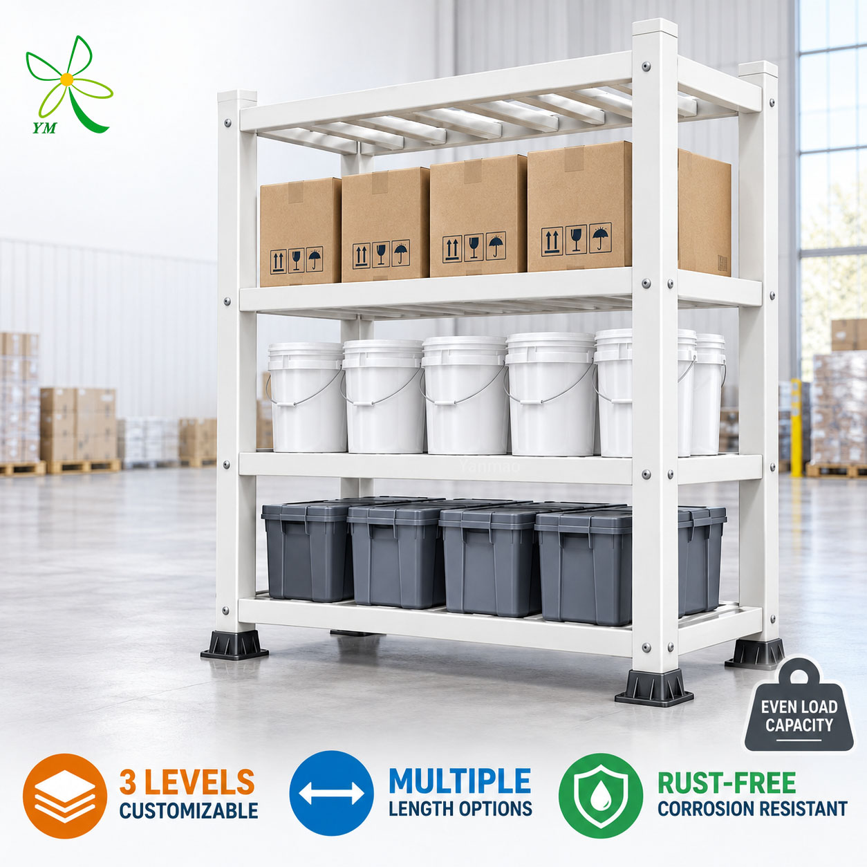 Professional Grade Electrical Insulation FRP Workshop 3000mm Storage Shelving FRP Storage Rack Warehouse Rack