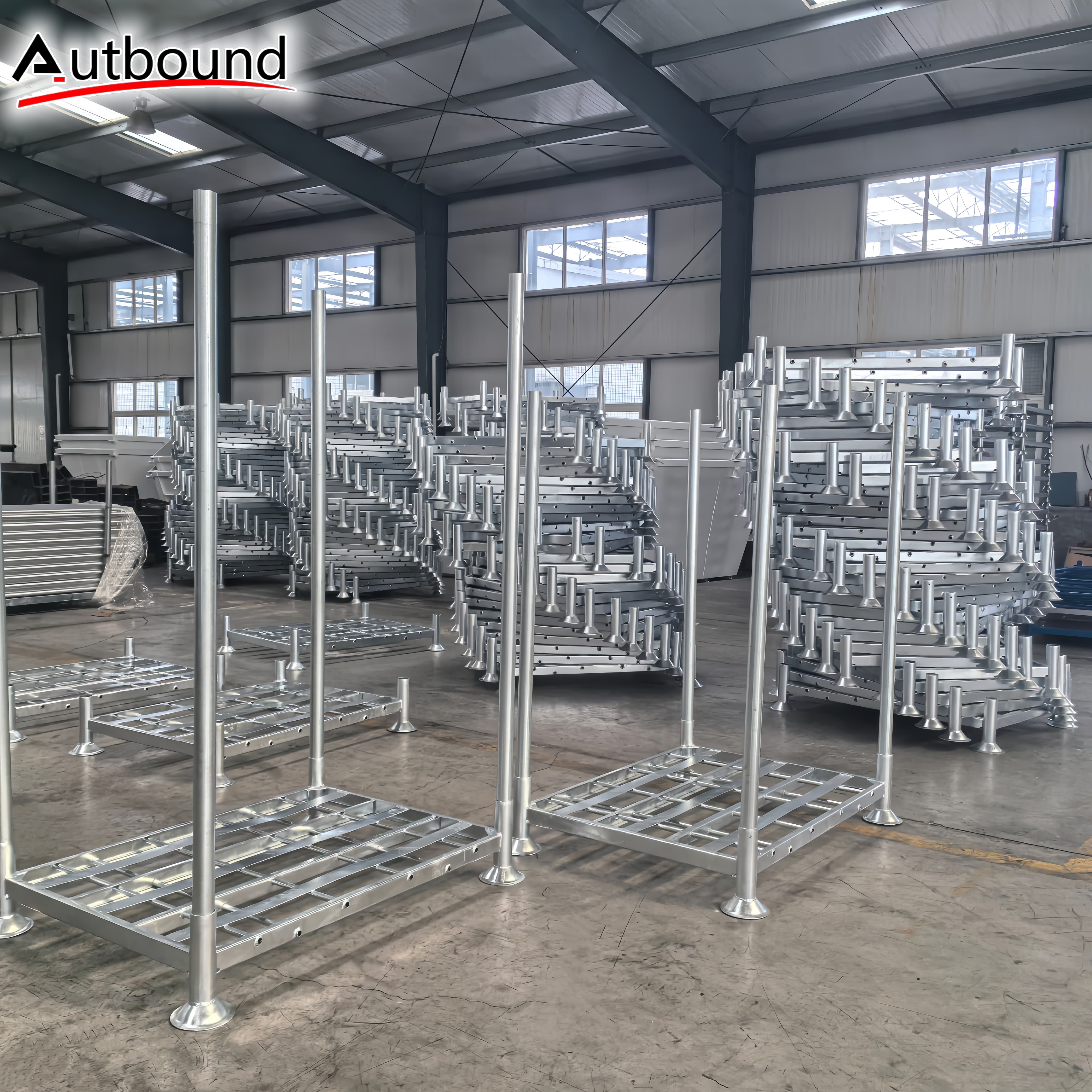 Space-Saving Steel Pallet Rack With Reinforced Tubes Adjustable Steel Post Pallet For Secure Logistics