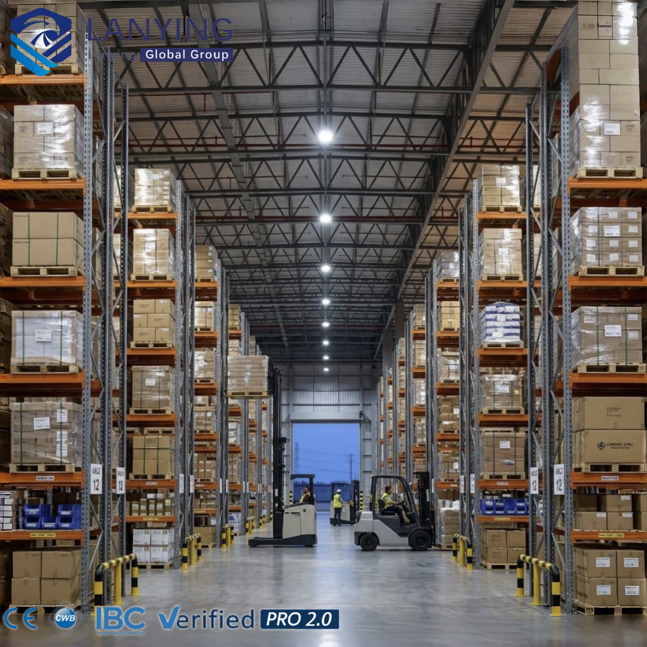 Prefabricated Industrial Steel Structure Warehouse Workshop With Racking System And Customized Metal Building Fabrication