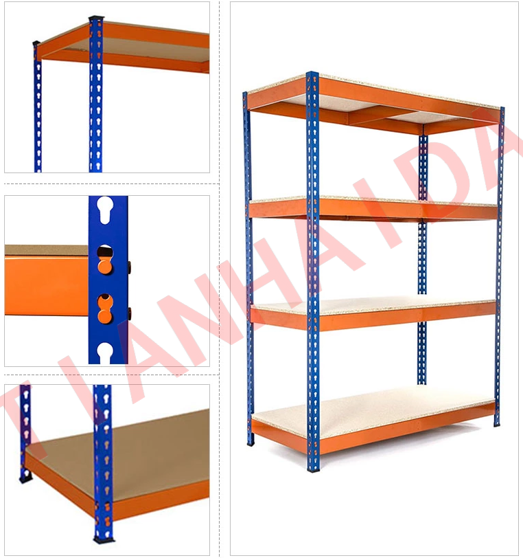 Modern Iron 5-Tier Medium Duty Rack Adjustable Garage Shelving Shelf Storage Units Powder Coated 3-5t Capacity