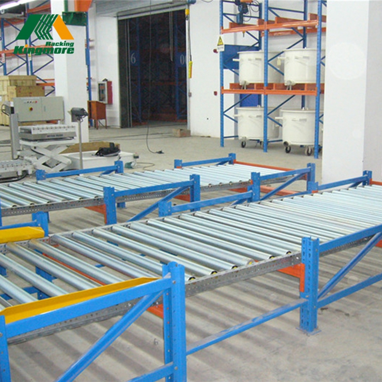 Automated Carton Flow Gravity Racking FIFO Steel Roller Warehouse Storage System Heavy Duty Pallet Live Rack