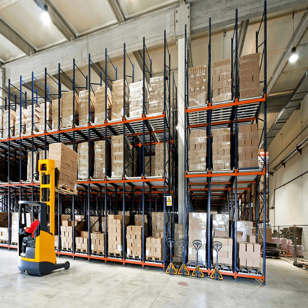 FIFO High Efficient Warehouse Storage Gravity Pallet Flow Racks Roller Rack/Pallet Flow Racking
