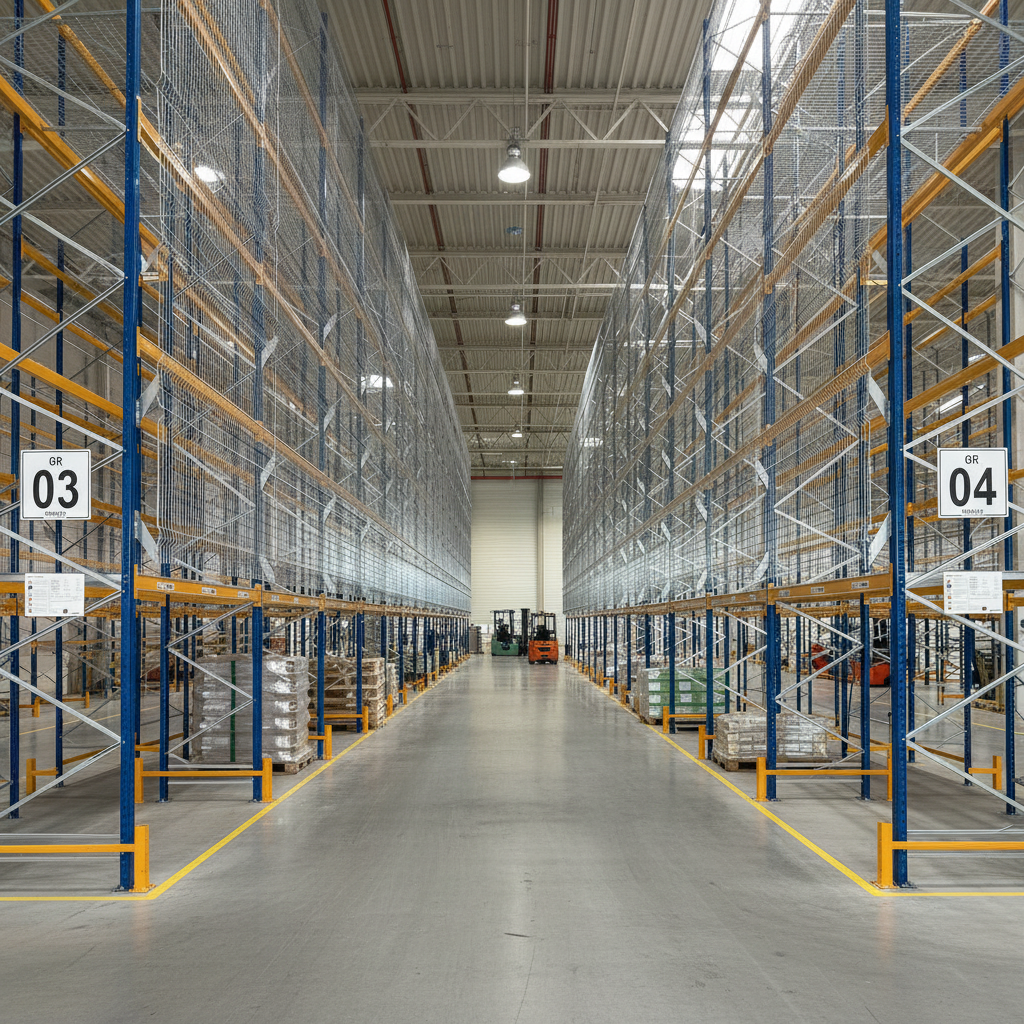 Debion Protect Grid Back Wall System For Warehouse Shelving Storage Solution
