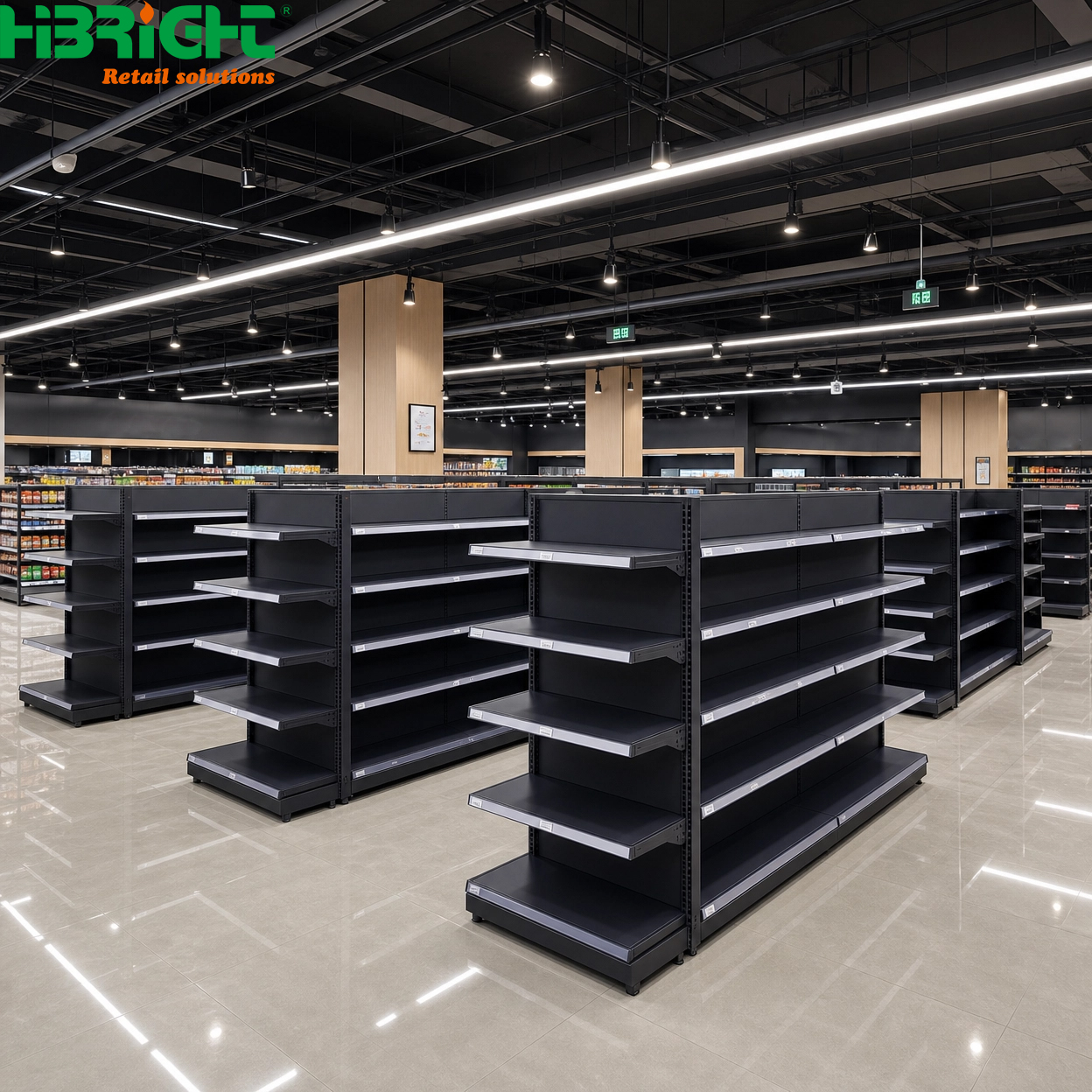 One-stop Supermarket Shelving Heavy Duty Display Racks Equipment Solution With Free 3D Design For Grocery Store