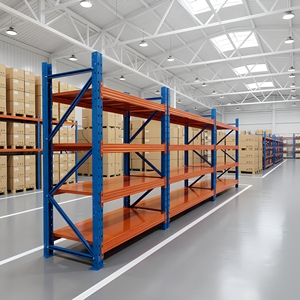 Custom Size Color Industrial Warehouse Shelf 4-Layer Adjustable 300-500KG Light Duty Rack Waterproof Powder Coated Metal Storage
