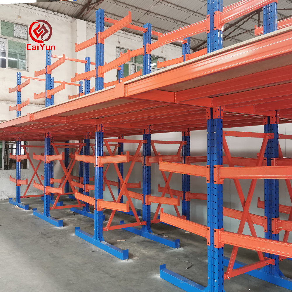 Low-Profile Cantilever Shelves for Low-Ceiling Warehouse Small Parts Storage