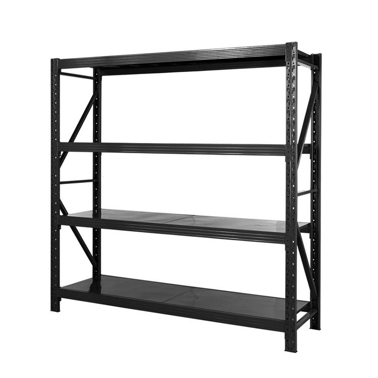 Steel Warehouse Shelving Racks Boltless Corrosion Protection 4-Layer Storage System Electrostatic Powder Coating 3-Year Warranty