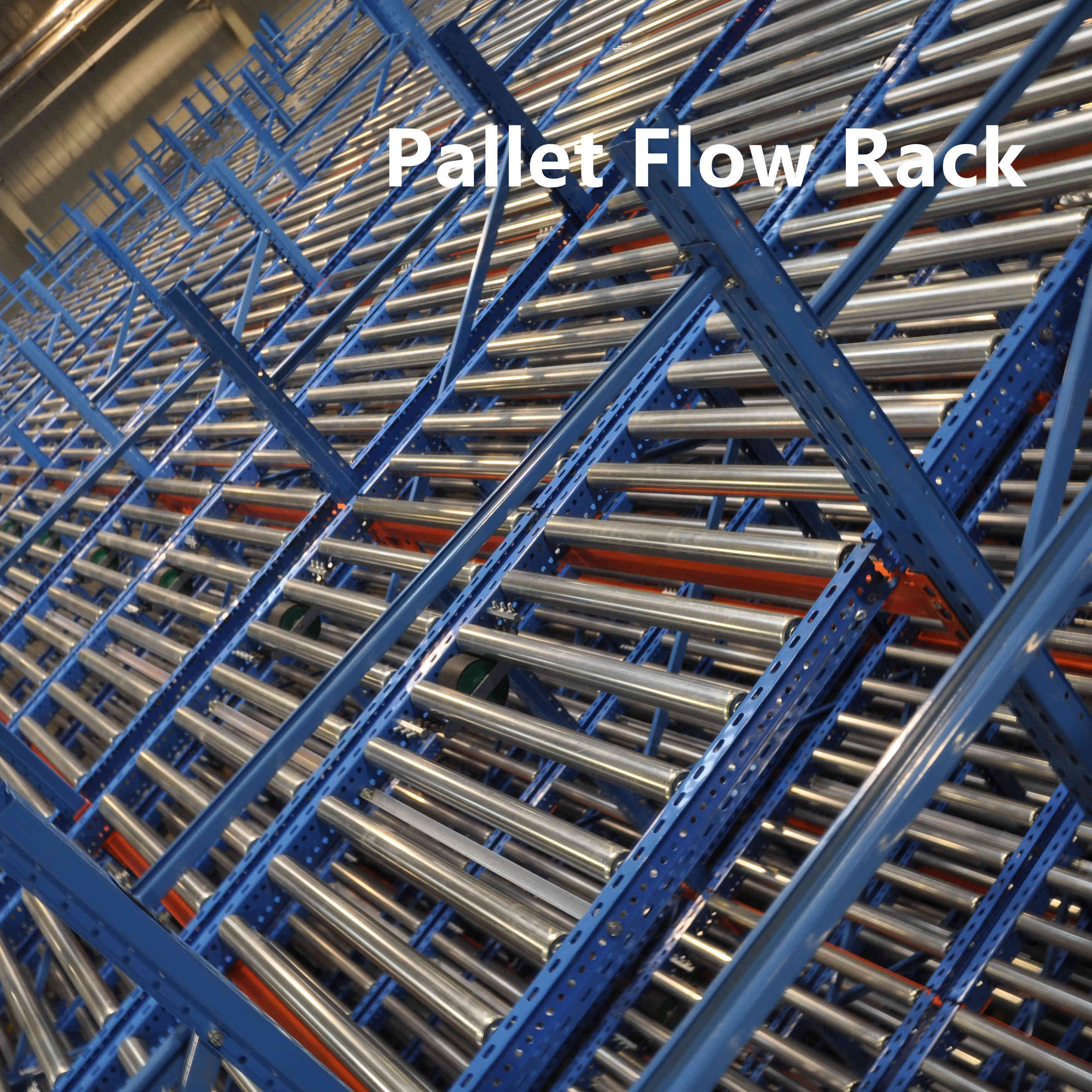 Customized Gravity Flow Pallet Roller Shelf System Heavy Duty Pallet Flow Rack