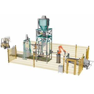 Robotic Arm Packaging System for Big Bags (40-80 Bags/Hour) Automated Filling &amp; Palletizing 2000kg Dosing Capacity 220V/380V