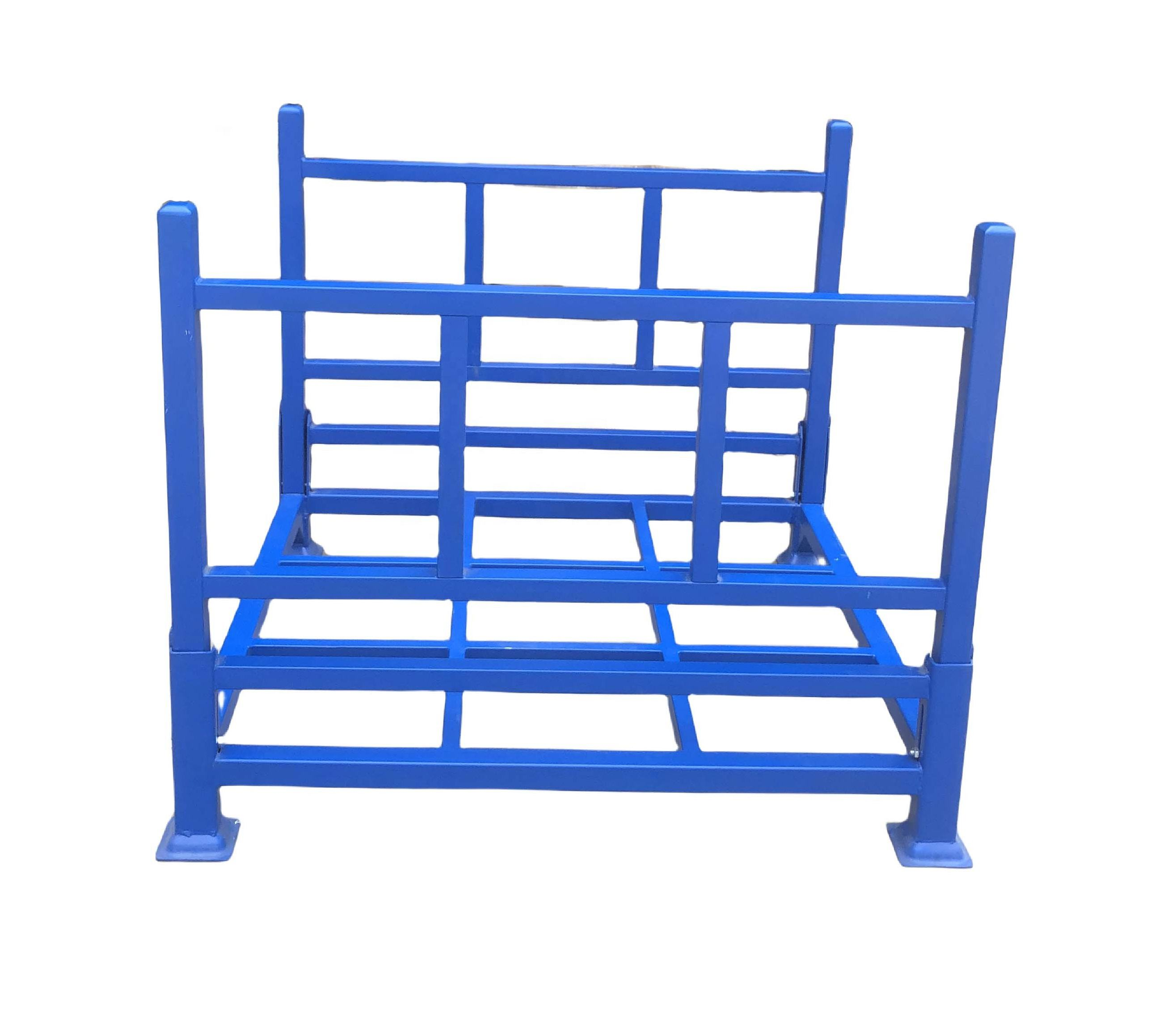Customized Heavy-Duty Blue Steel Warehouse Shelves Folding Pallet Racking Stacked Racking Anti-Corrosion Function