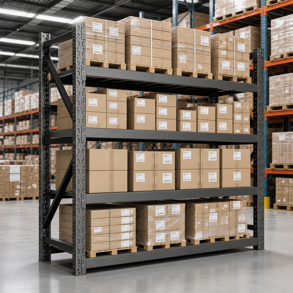 Heavy Duty Industrial Shelving Unit 4 Tier Metal Storage Rack Adjustable Warehouse Shelving Garage Shelves Boltless Black