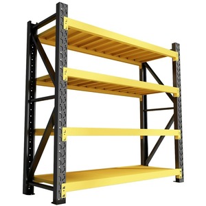 Boltless Adjustable Heavy Duty Load-Bearing 300kg/Layer Iron 4-Layer Industrial Storage Shelf Racking System