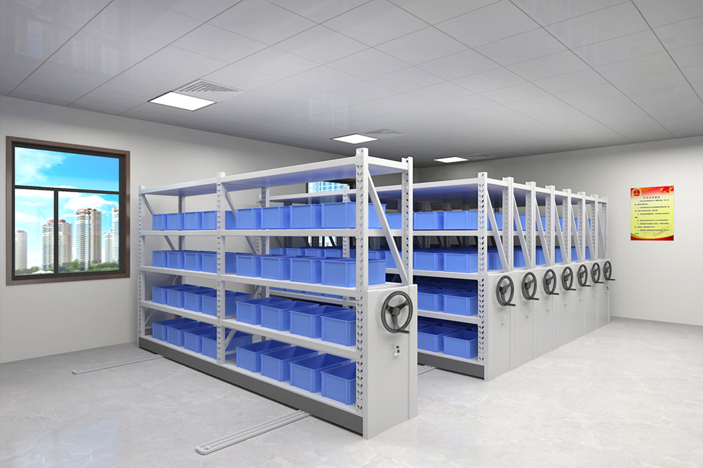 Guijie High Load Capacity 4-Layer Drive-Through Steel/Iron Warehouse Rack Powder Coated Finish Adjustable Durable Corrosion
