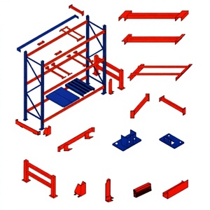 High Duty Selective Warehouse Storage Steel Vertical Pallet Racking Systems