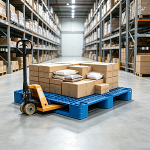NEXARA 1212 1200*1200*150mm Grid Surface Three Runner Logistics Warehouse Use Stackable Large Plastic Hdpe Pallet