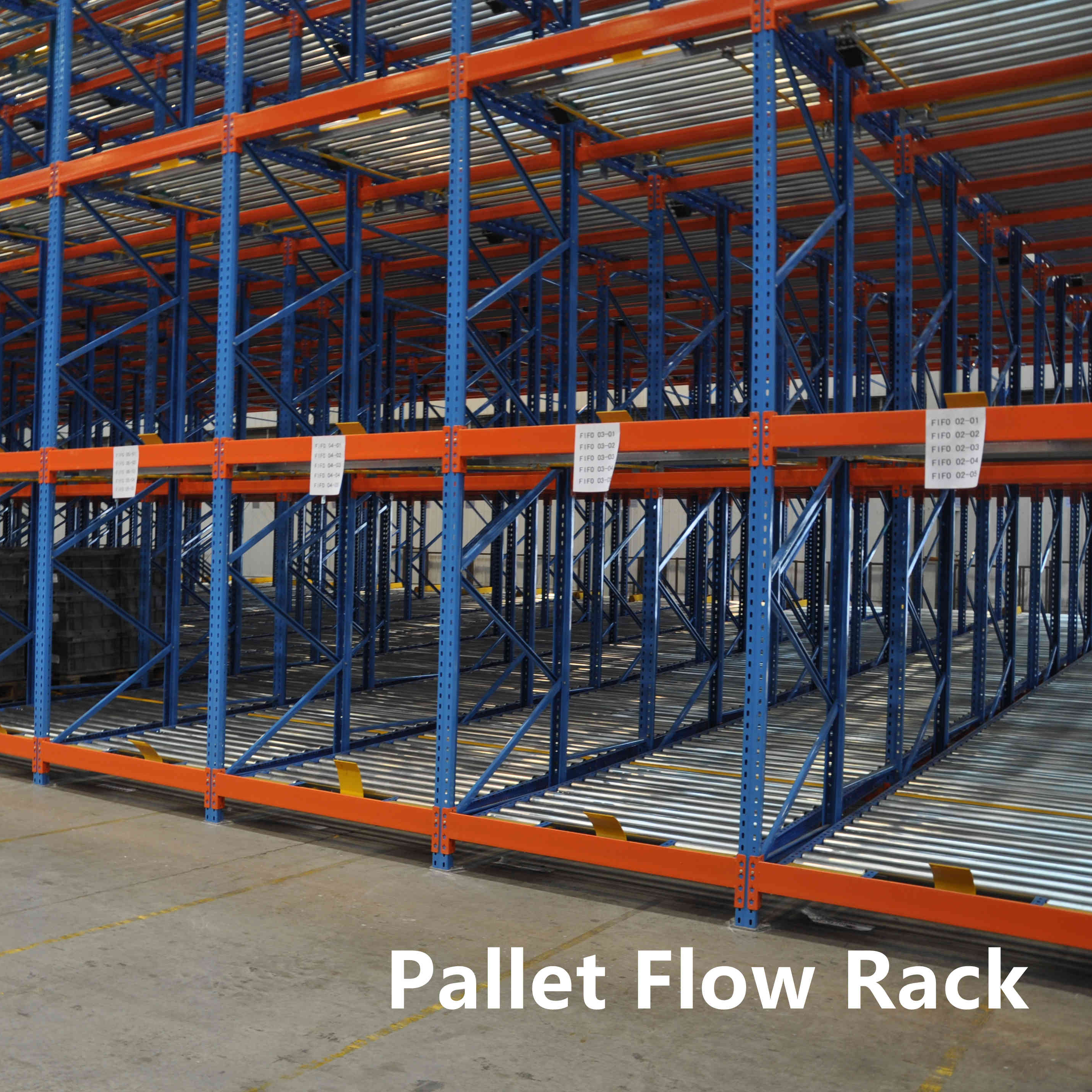 Customized Gravity Flow Pallet Roller Shelf System Heavy Duty Pallet Flow Rack