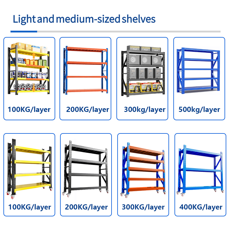 Steel Heavy Duty Durable Foldable Adjustable Stackable 4-Layer Shelving Units Garage Warehouse Storage Boltless Installation