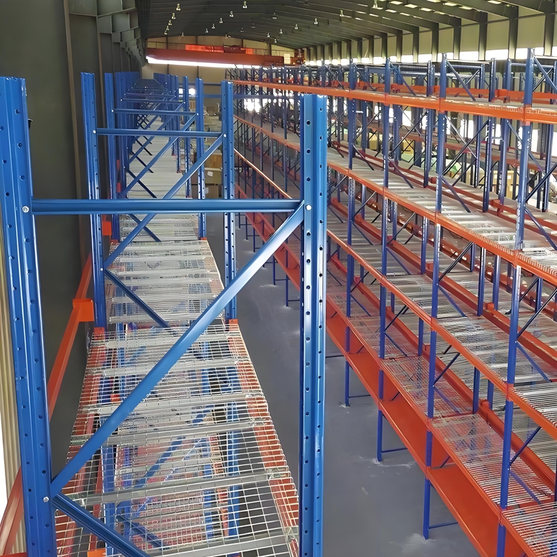 Customizable Industrial Steel Attic Shelf Platform Pallet Durable Heavy Duty Adjustable Warehouse Rack Anti-Rust Direct
