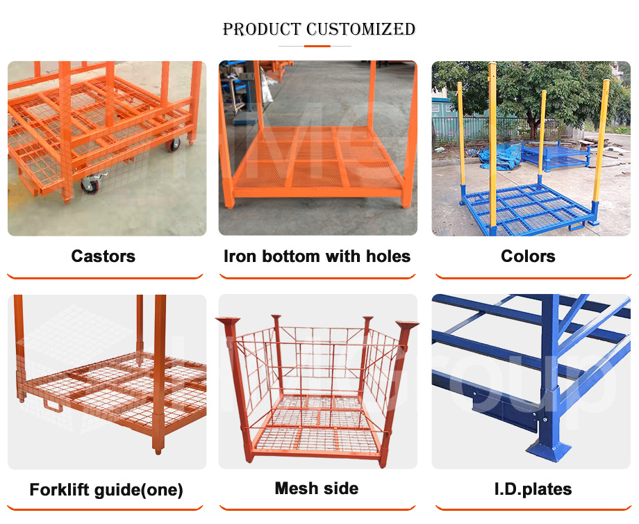 OEM Heavy Duty Galvanized Steel Stacking Racks for Warehouse Stack Pallet