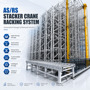 Automated ASRS Mezzanine Rack Stacker Crane Racking System High Density Warehouse Storage Heavy Duty Steel Pallet Rack OEM ODM