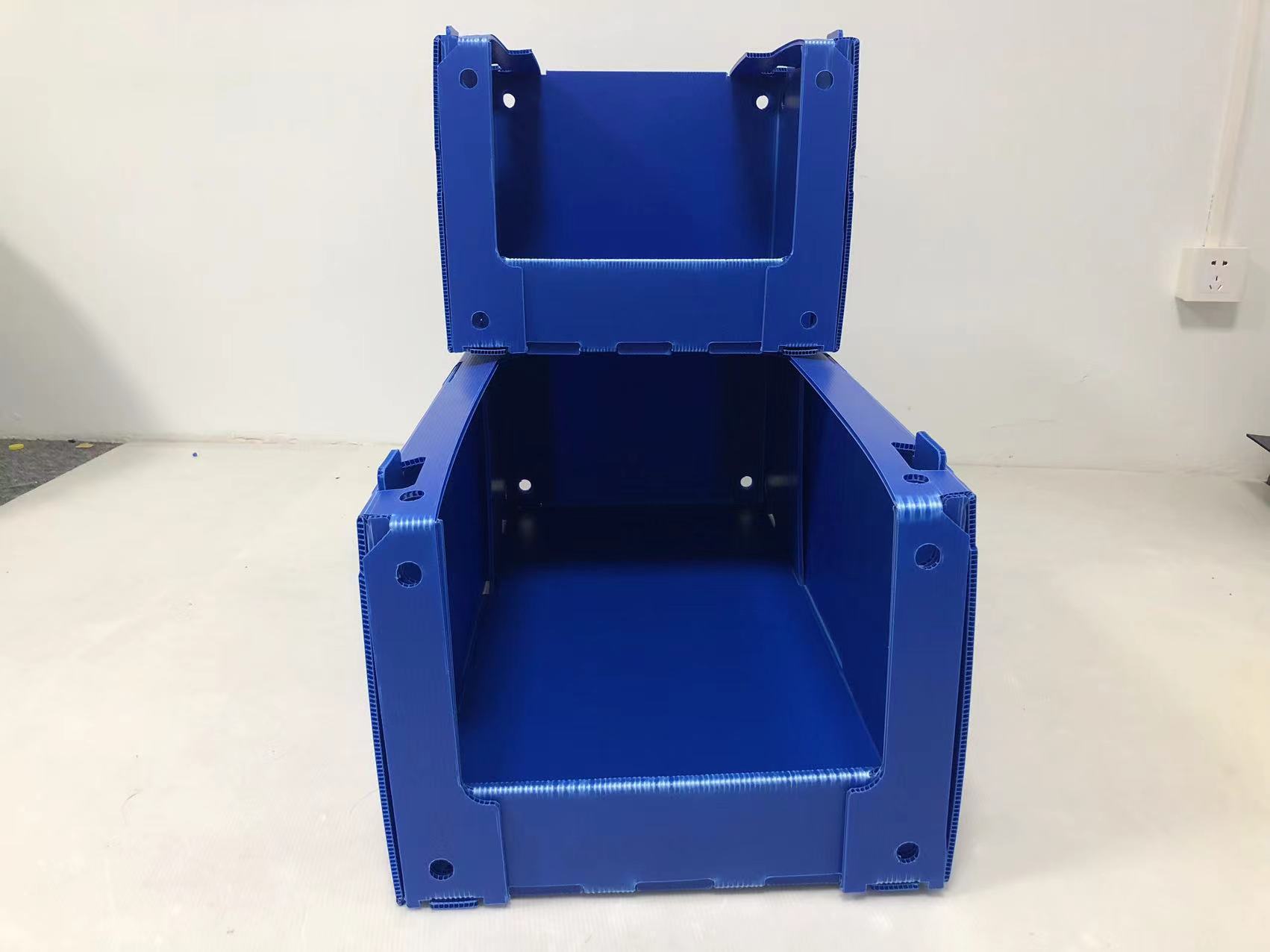 Foldable Corflute Correx Pp Corrugated Plastic Stacking Warehouse Collapsible Clothes Storage Box Plastic Picking Parts Bins