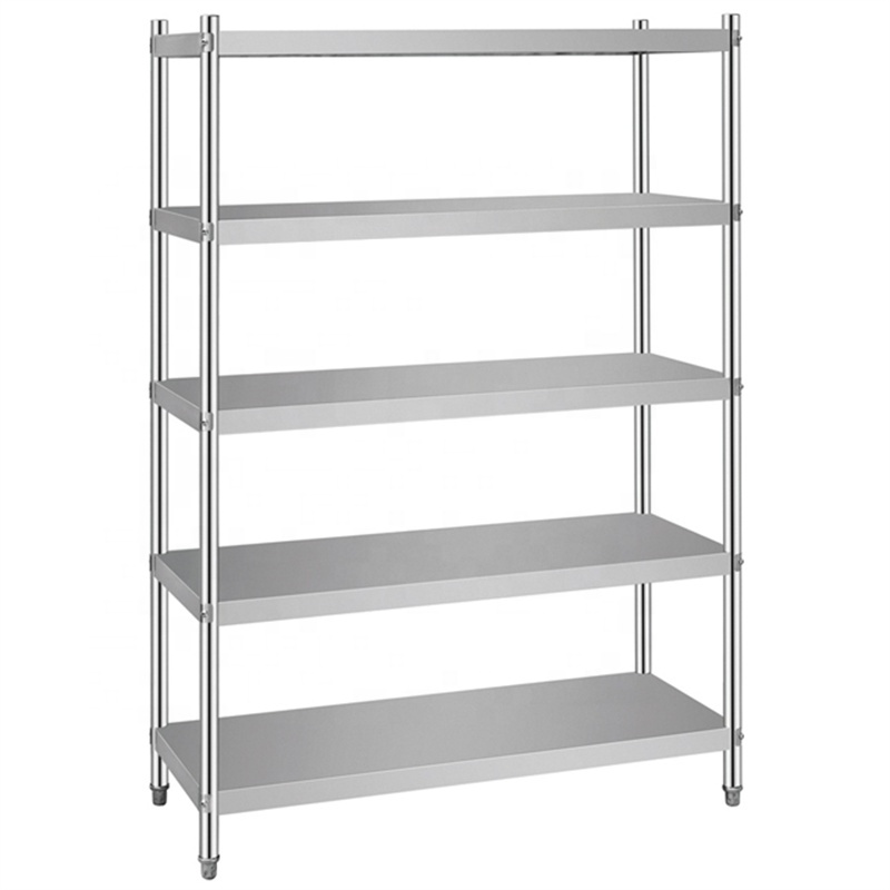 5 Layer Heavy Duty Stainless Steel Shelving Industrial Grade Stainless Steel Storage Rack Shelf